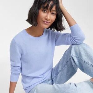 100% Cashmere Charter Club Crew Neck in Light Orchid